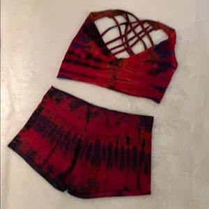 Tie Dye Crop Top + Short Set